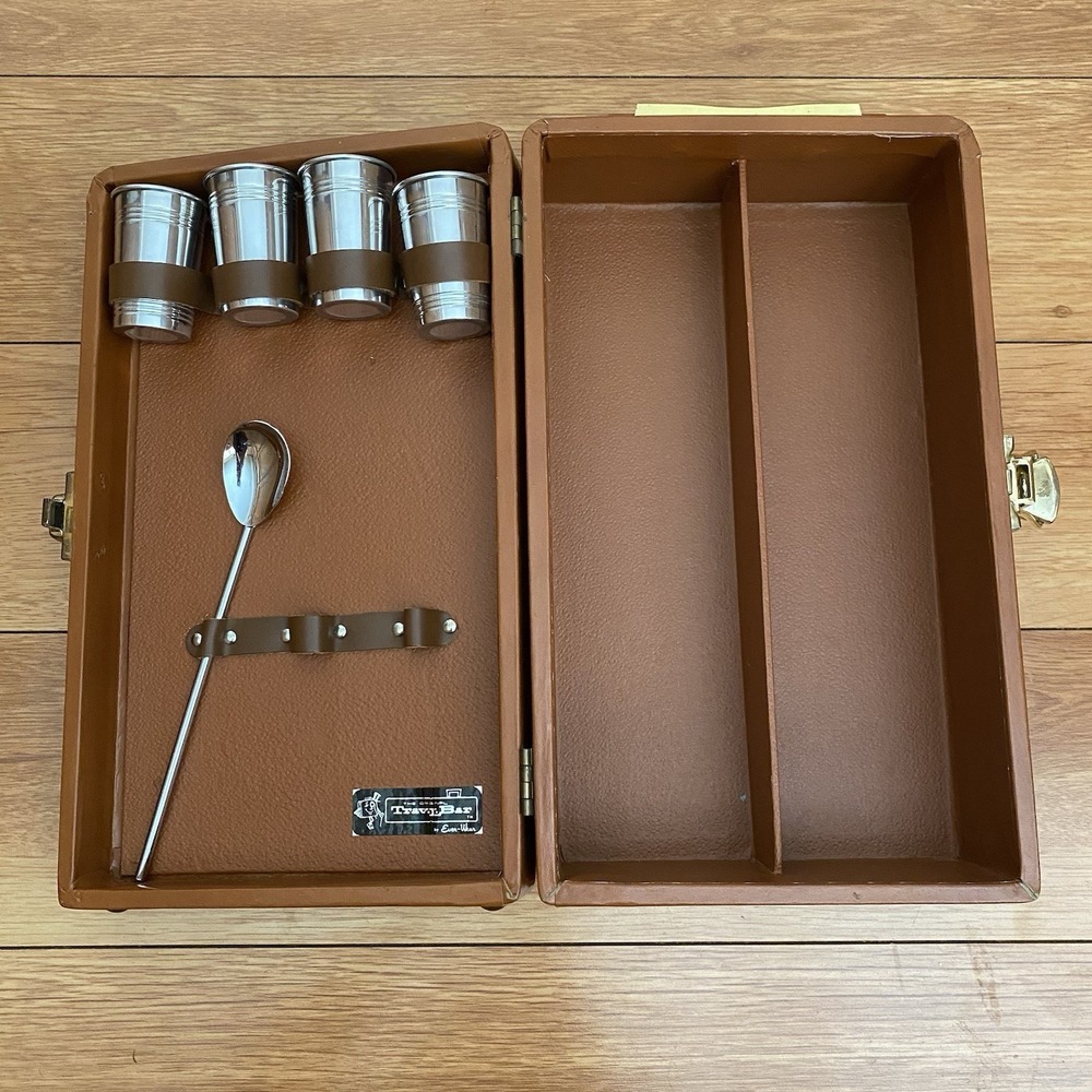Vintage Trav-L-Bar by Ever-Wear Portable Mini Bar Carrying case